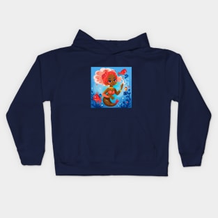 mermaid girl Kids Hoodie